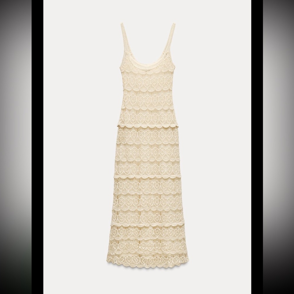 Zara crochet midi dress